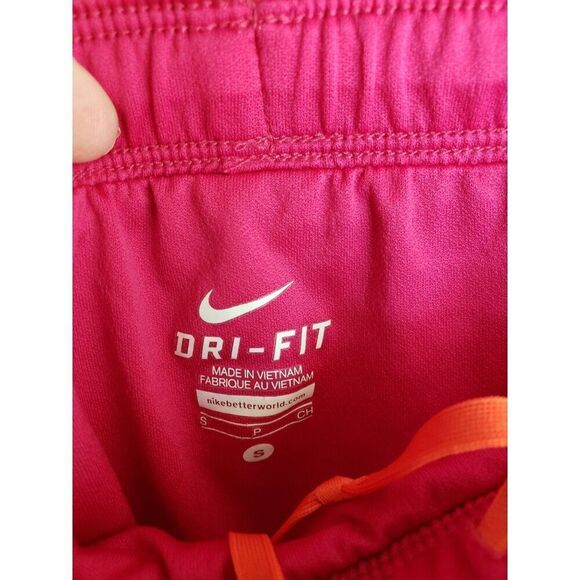Nike Womens Dri-Fit Running Shorts S Pink & Orange Geometric Athletic Sportswear - Picture 5 of 6